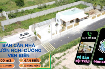 Bán nhà vườn ven biển huyện Đất Đỏ. Diện tích 500m2, hai mặt tiền